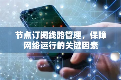 节点订阅线路管理,保障网络运行的关键因素 节点订阅线路管理,保障网络运行的关键因素
