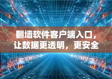 翻墙软件客户端入口,让数据更透明,更安全 翻墙软件客户端入口,让数据更透明,更安全