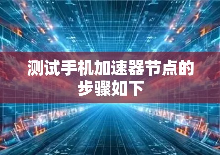 测试手机加速器节点的步骤如下 测试手机加速器节点的步骤如下