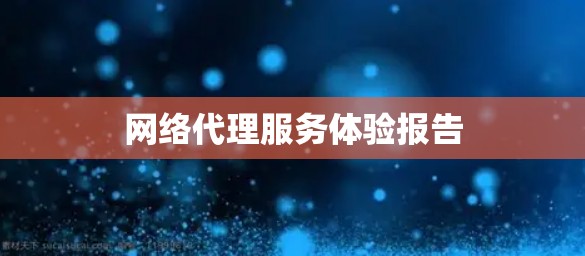 网络代理服务体验报告