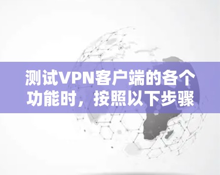 测试VPN客户端的各个功能时，按照以下步骤进行
