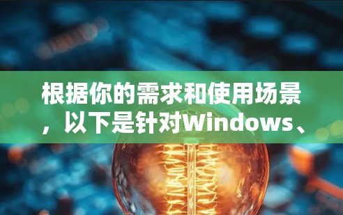 根据你的需求和使用场景,以下是针对Windows、安卓和苹果平台的私密VPN软件推荐 根据你的需求和使用场景,以下是针对Windows、安卓和苹果平台的私密VPN软件推荐