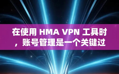 在使用 HMA VPN 工具时，账号管理是一个关键过程，涉及多个步骤以确保账户的安全和有效。以下是一个详细的步骤指南，帮助您系统地管理 HMA VPN 账户