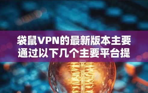 袋鼠VPN的最新版本主要通过以下几个主要平台提供下载和安装服务
