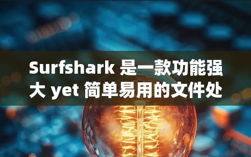 Surfshark 是一款功能强大 yet 简单易用的文件处理工具，适合需要快速转换多种文件格式的用户。以下是对它的详细介绍总结