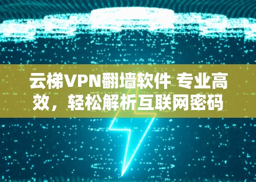 云梯VPN翻墙软件 专业高效,轻松解析互联网密码 云梯VPN翻墙软件 专业高效,轻松解析互联网密码