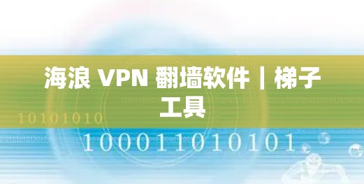 海浪 VPN 翻墙软件｜梯子工具