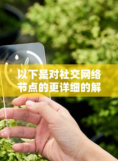 以下是对社交网络节点的更详细的解释
