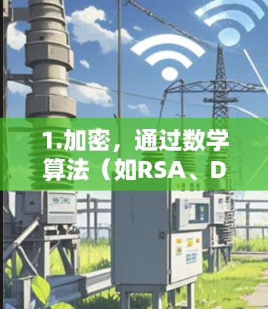 1.加密，通过数学算法（如RSA、Diffie-Hellman）对数据进行加密，确保数据不可逆，防止被截获或篡改