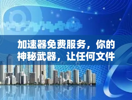 加速器免费服务，你的神秘武器，让任何文件在瞬间飞升！