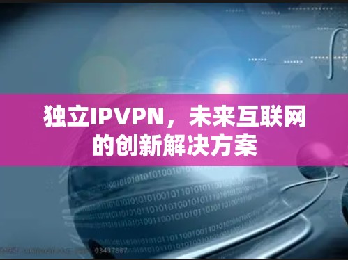 独立IPVPN,未来互联网的创新解决方案 独立IPVPN,未来互联网的创新解决方案