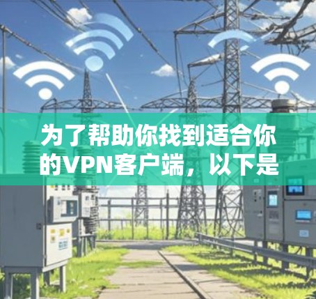 为了帮助你找到适合你的VPN客户端，以下是一些步骤和建议