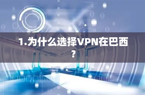 1.为什么选择VPN在巴西？