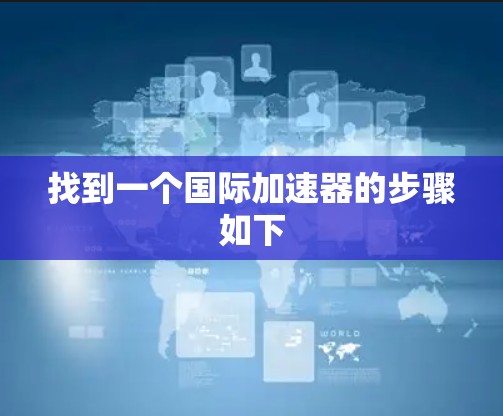 找到一个国际加速器的步骤如下