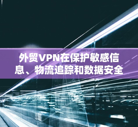 外贸VPN在保护敏感信息、物流追踪和数据安全方面具有重要作用。以下是对外贸VPN的详细分析