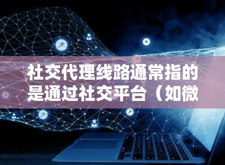 社交代理线路通常指的是通过社交平台(如微信、微博、LinkedIn等)来推广或推广产品或服务的策略。以下是一些可能的解释和扩展 社交代理线路通常指的是通过社交平台(如微信、微博、LinkedIn等)来推广或推广产品或服务的策略。以下是一些可能的解释和扩展